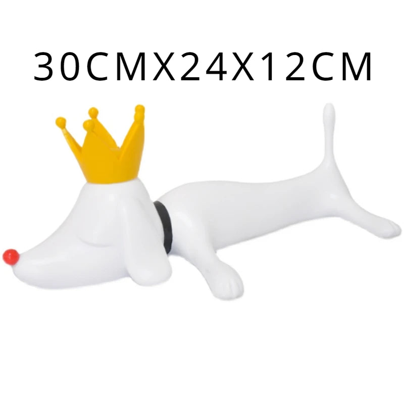 Animal Table Figurine White Miniatures Sculpture Modern Room Bedroom Decoration Accessories Valentine Gift Home Decor Items